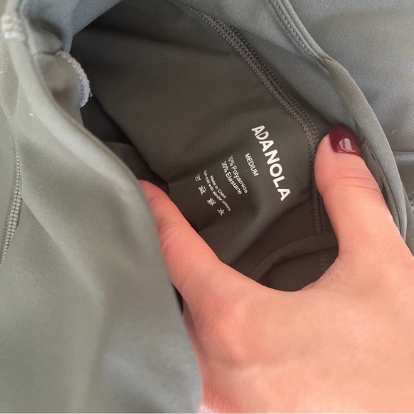 ADANOLA Ultimate Legging & Sporta Bra M Dark Olive Set - Picture 6 of 10